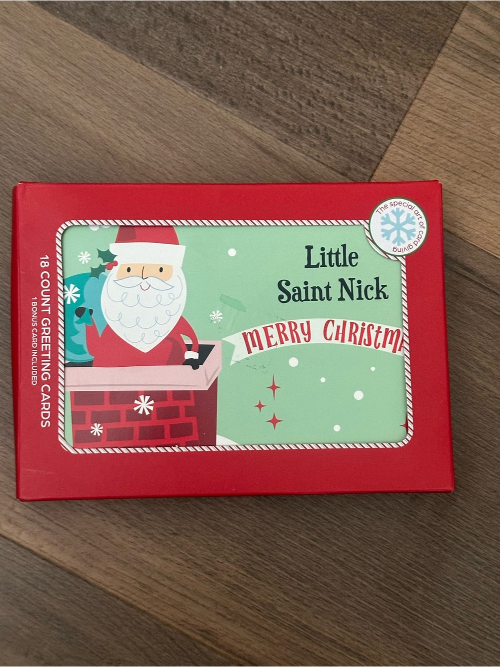 Signature Red and Green 'Little Saint Nick' Holiday Card Set